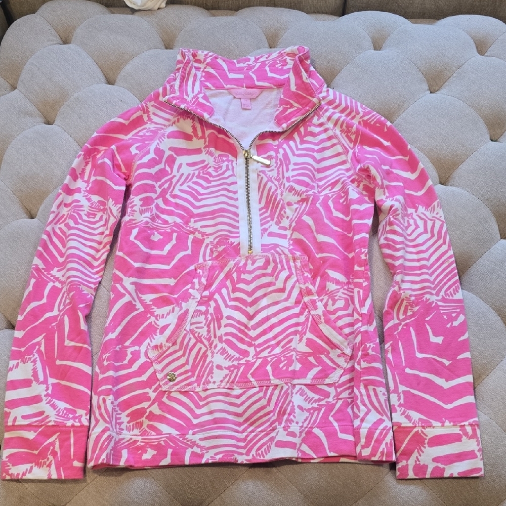 Lilly Pulitzer Pink and White Patterned Top
